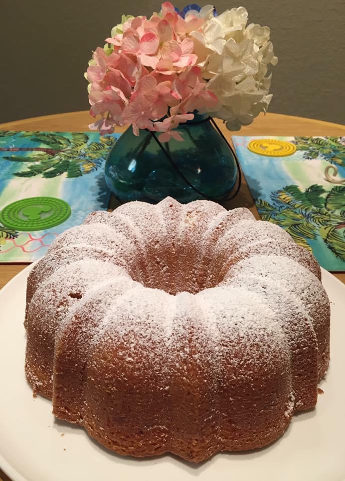 Jennael's Bake Shop: Lemon blueberry pound cake with a light dusting of powdered sugar!